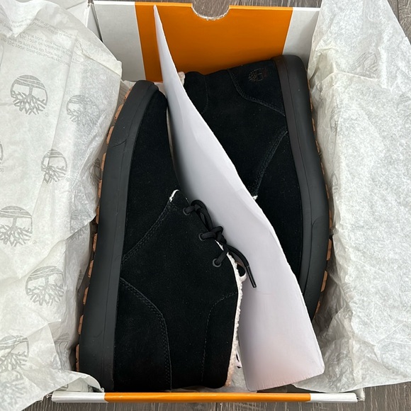 TIMBERLAND ASHWOOD PARK WARM LINED CHUKKA black suede size 10 - Picture 4 of 7